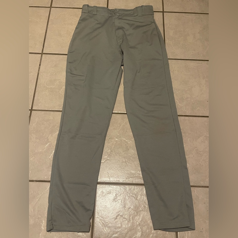 Rawlings Men's Semi-Relaxed Baseball Gray Pants Size Medium Elastic Waist‎